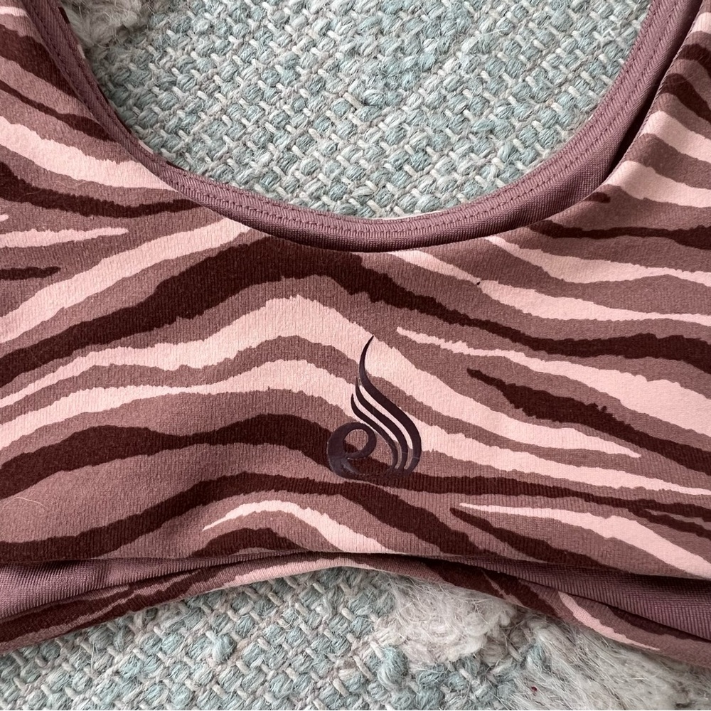 Ryderwear Mocha Zebra Unstoppable Lounge Bra - Picture 4 of 5